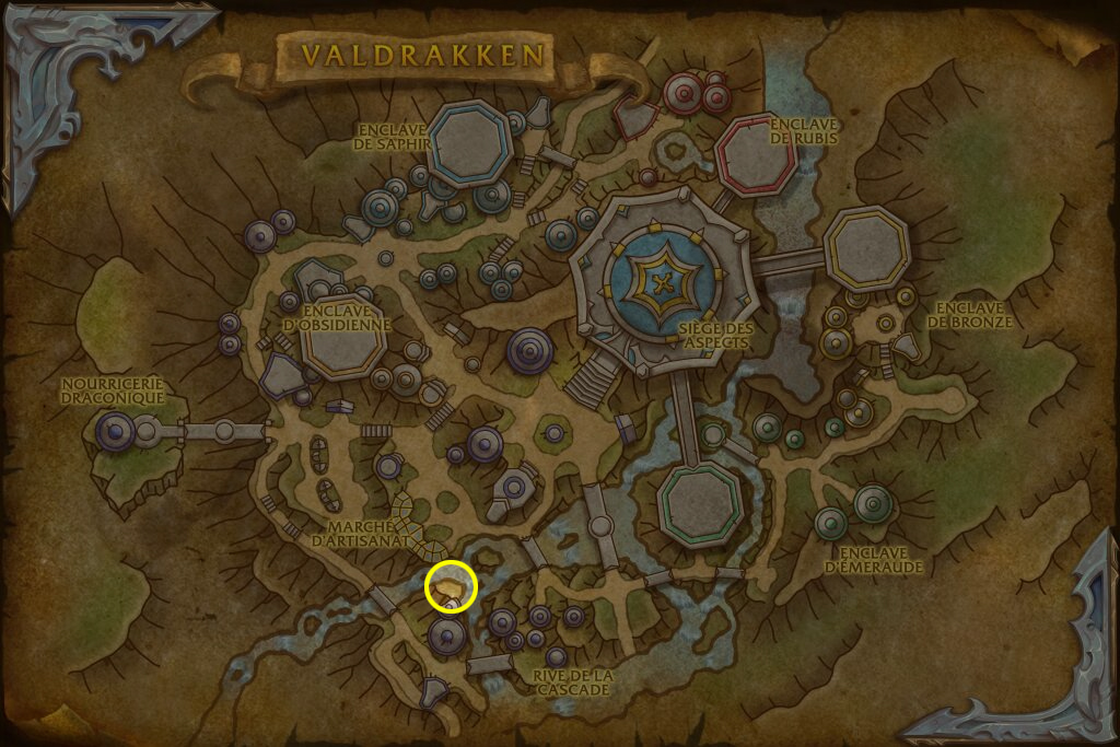 Emplacement du nid à Valdrakken