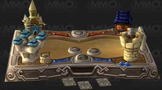 Un plateau de jeu Hearthstone dans Wow