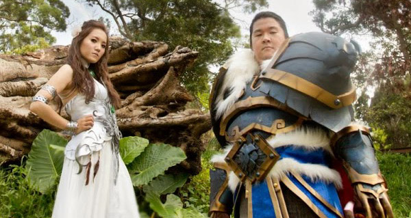 Les photos d'un mariage sur le thème de WoW