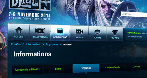 Planning de la Blizzcon 2014