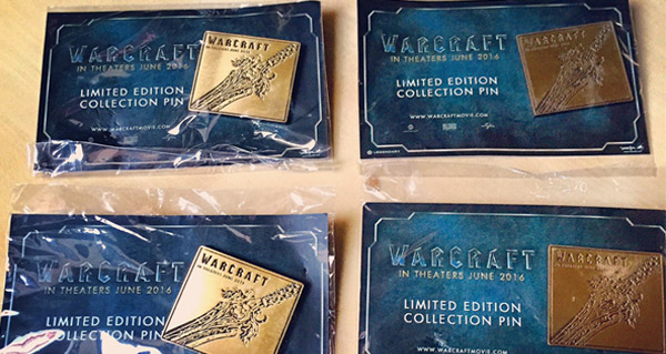 4 pins en édition limitée du film Warcraft à gagner