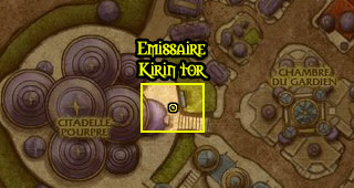 L'émissaire se situe à Dalaran (îles brisées)