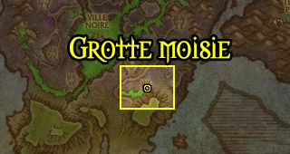 Emplacement de la Grotte moisie