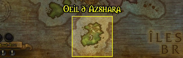 L'Oeil d'Azshara est située au Sud des îles Brisées